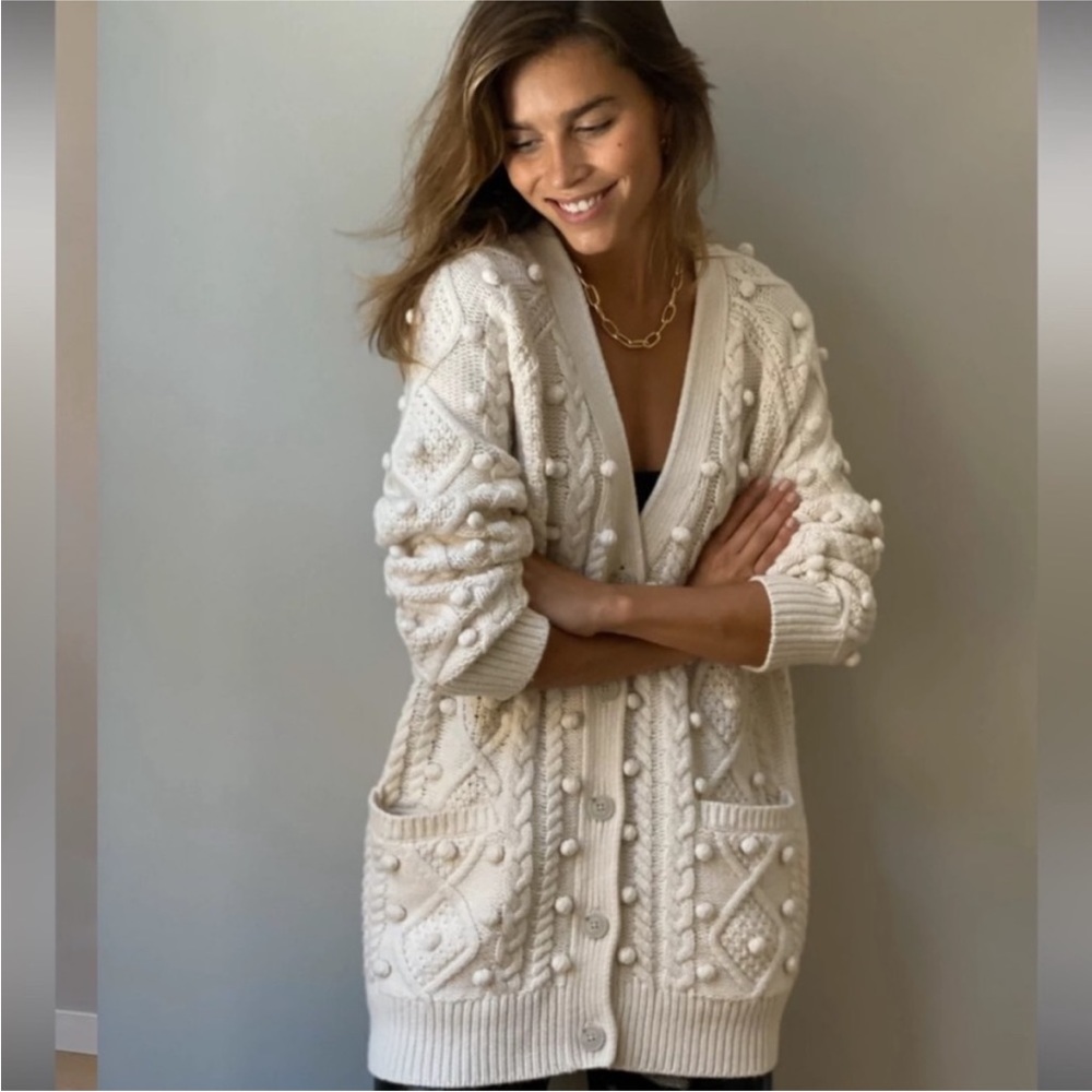 Elegant Cream Women's Sweater - Picture 2 of 3